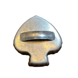 Cookie Cutter Vintage Spade Playing Card Crinkly/crenellated Edge Aluminum